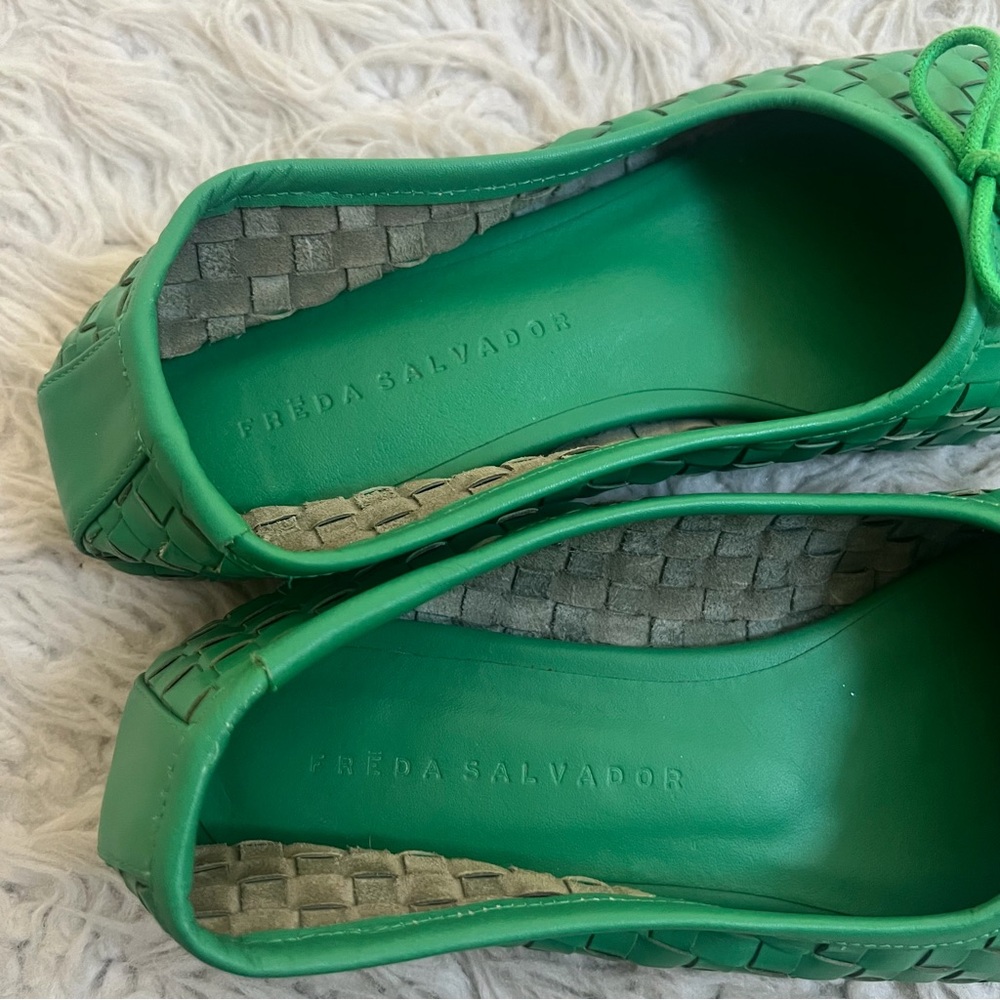 Freda Salvador Jada Square Flat Ballet Flat - Green - Picture 6 of 11